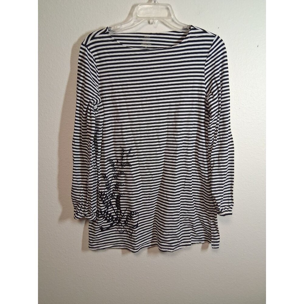 Westbound Blouse Casual Granny Floral Stripes Women's Size Medium